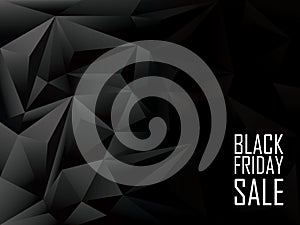 Black friday sale polygonal background. Shopping