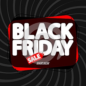 Black Friday Sale, poster design template, special offer, vector illustration