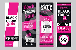 Black friday sale poster sets
