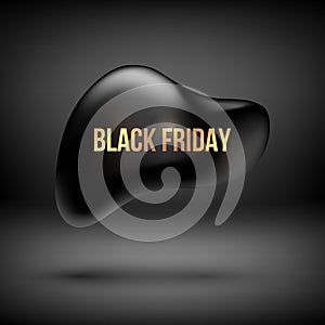 Black Friday Sale Premium Badge with Gold