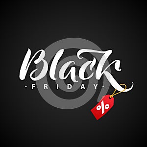 Black Friday Sale. Promo Abstract Calligraphic Vector Illustration for your business artwork.