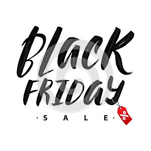 Black Friday Sale. Promo Abstract Calligraphic Vector Illustration for your business artwork.