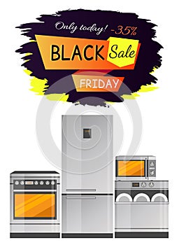 Black Friday Sale Promotion Vector Illustration