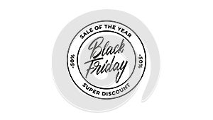 Black Friday sale retro badge design with lettering