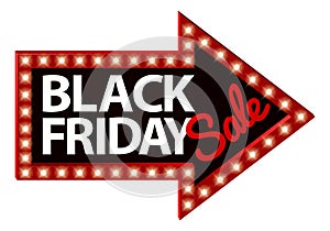 Black Friday Sale Sign Arrow