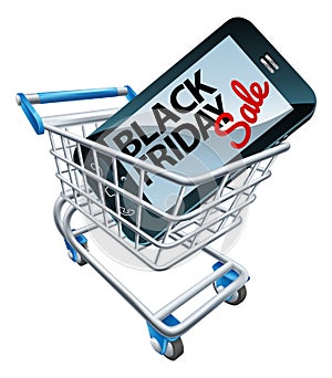 Black Friday Sale Phone Trolley Sign