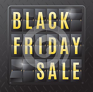 Black Friday Sale Steel Flip Calendar.