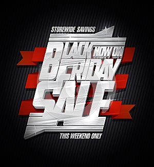 Black friday sale, storewide savings web banner photo