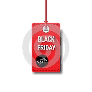 Black Friday Sale Tag Isolated Special Offer Icon Design
