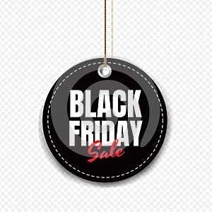 Black Friday Sale Tag Isolated Transparent Background