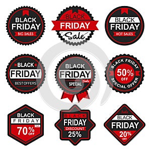 Black friday sale tag and label