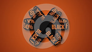 Black Friday Sale text animation 3D effect 4K background