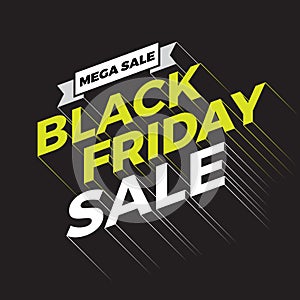 Black Friday Sale Typography Banner Background