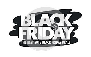 Black Friday Sale Vector Background - IllustrationBanner - Sign, Web Banner, 23 November - calendar date, Sale, Typescript,