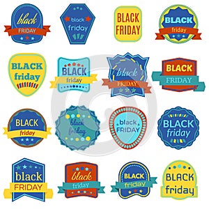 Black Friday Sale Vector Badges and Labels