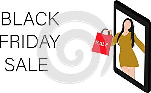 Black Friday Sale vector illustration. Design elements for promotional marketing banners, posters, cards