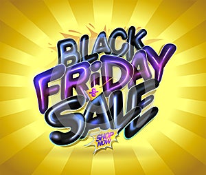 Black Friday sale web banner or poster design