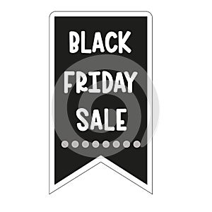 Black Friday sales tag. Black Friday design, sale, discount, advertising, marketing price tag. Store label