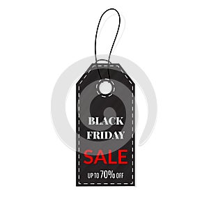 Black Friday sales tag. Vector, grouped for easy editing. Sale, discount, advertising, marketing price tag