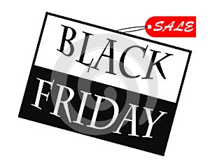 `Black Friday`. Seasonal sale. The design of the banner. On white background.