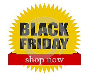 Black friday! Shop now. Great deals. Special offers. Vector flat design.
