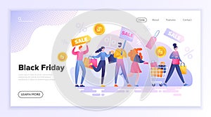 Black Friday shopping and sale concept