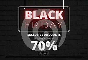 Black Friday Special Offer discount, text banner background, symbol discount, v22