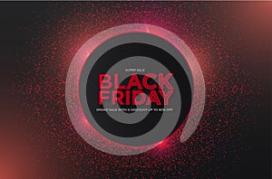 black friday super sale with abstract 3d particles