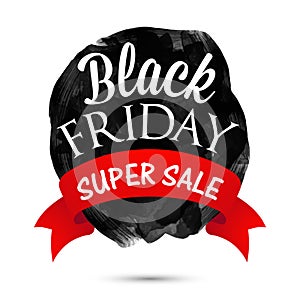 Black Friday, Super Sale Poster, Banner or Flyer.