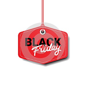 Black Friday Tag Isolated Big Sale Logo Design