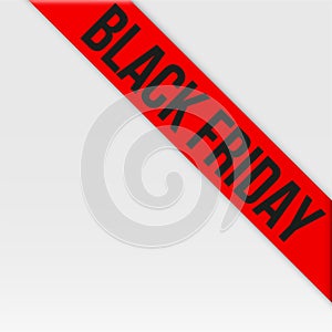 Black friday tag ribbon