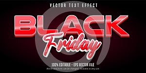 Black friday text, editable text effect