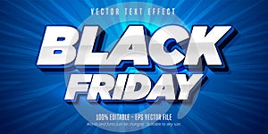 Black friday text, editable text effect