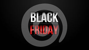 Black Friday text rolling animation for retail and business promotion 4K