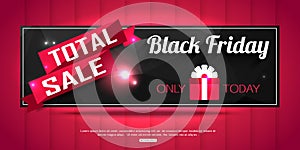 Black Friday Totale Sale shining horizontal photo