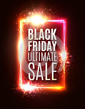 Black friday ultimate sale. Discount background.
