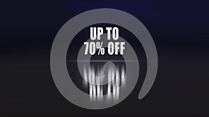 Black Friday up to 70% off video. Glith effects conversion text