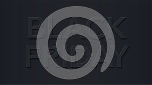 Black Friday Vector 3D Logo On A Dark Background.