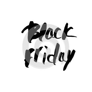 Black Friday vector text with decoration.