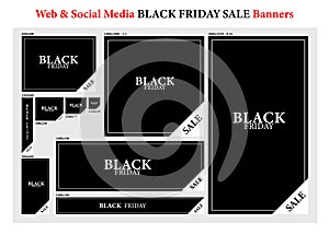 Black Friday Web and social media Sale banner template