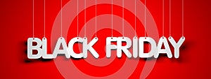 Black Friday - white words on red background
