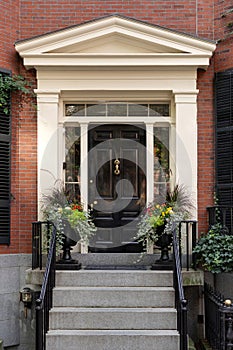 Black Front Door in New England