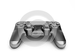 Black gamepad isolated on white background 3d rendering