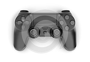 Black gamepad isolated on white background 3d rendering