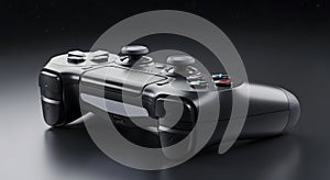 Black Gaming Controller on Dark Surface