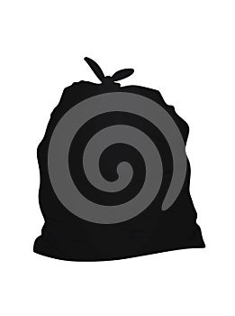 Black garbage bag