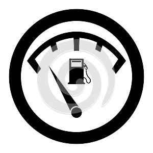 Black gas gauge icon image