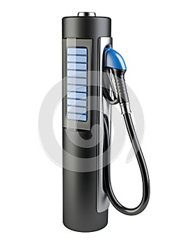 Black gas pump - Battery. Use of nonconventional energy sources.