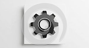 The icon casts a subtle shadow adding depth against the plain white surface