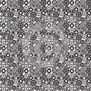 Black gears, steampunk seamless pattern